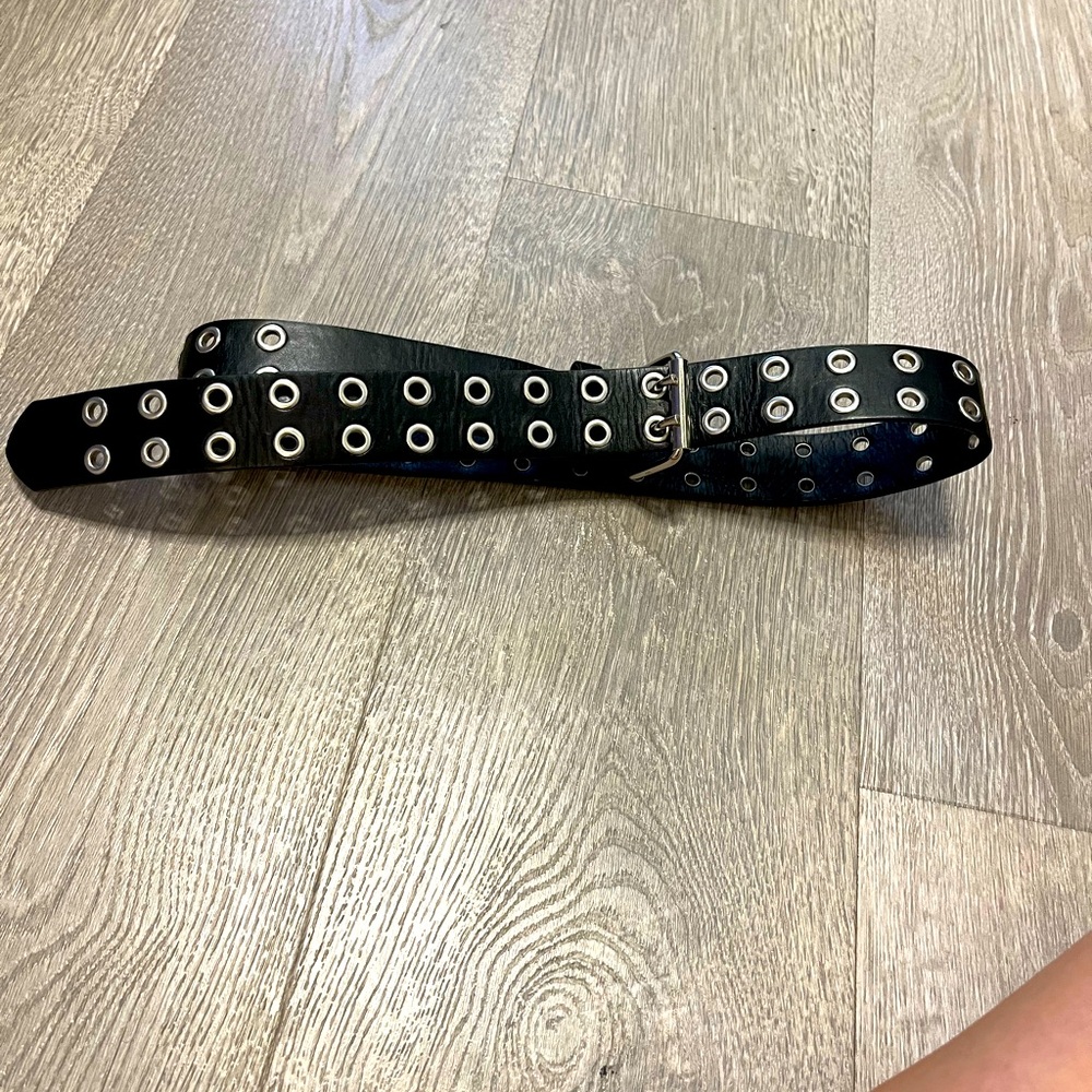 Black goth belt